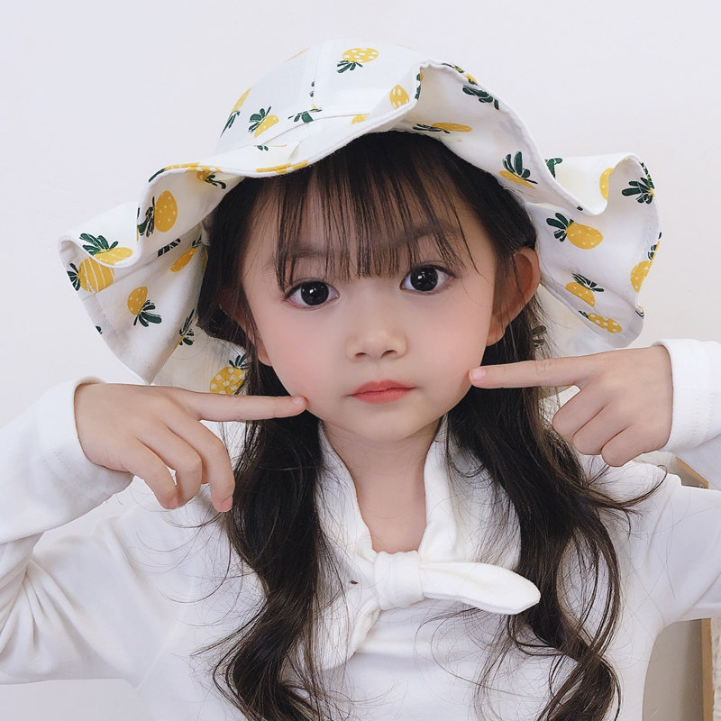 大檐遮阳儿童公主超萌可爱宝宝渔夫女童2-6岁帽子