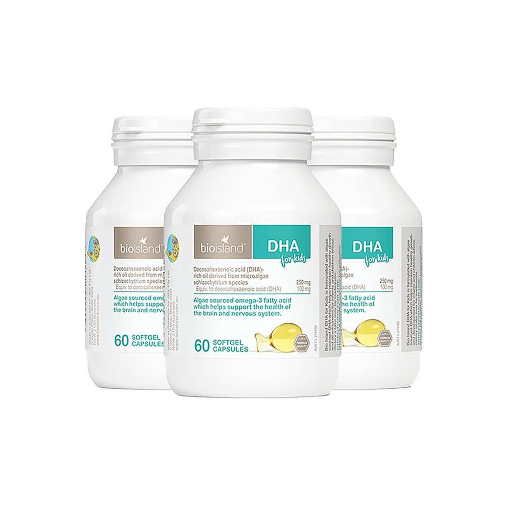 澳大利亚直邮bioisland佰澳朗德婴幼儿儿童dha海藻60粒dha