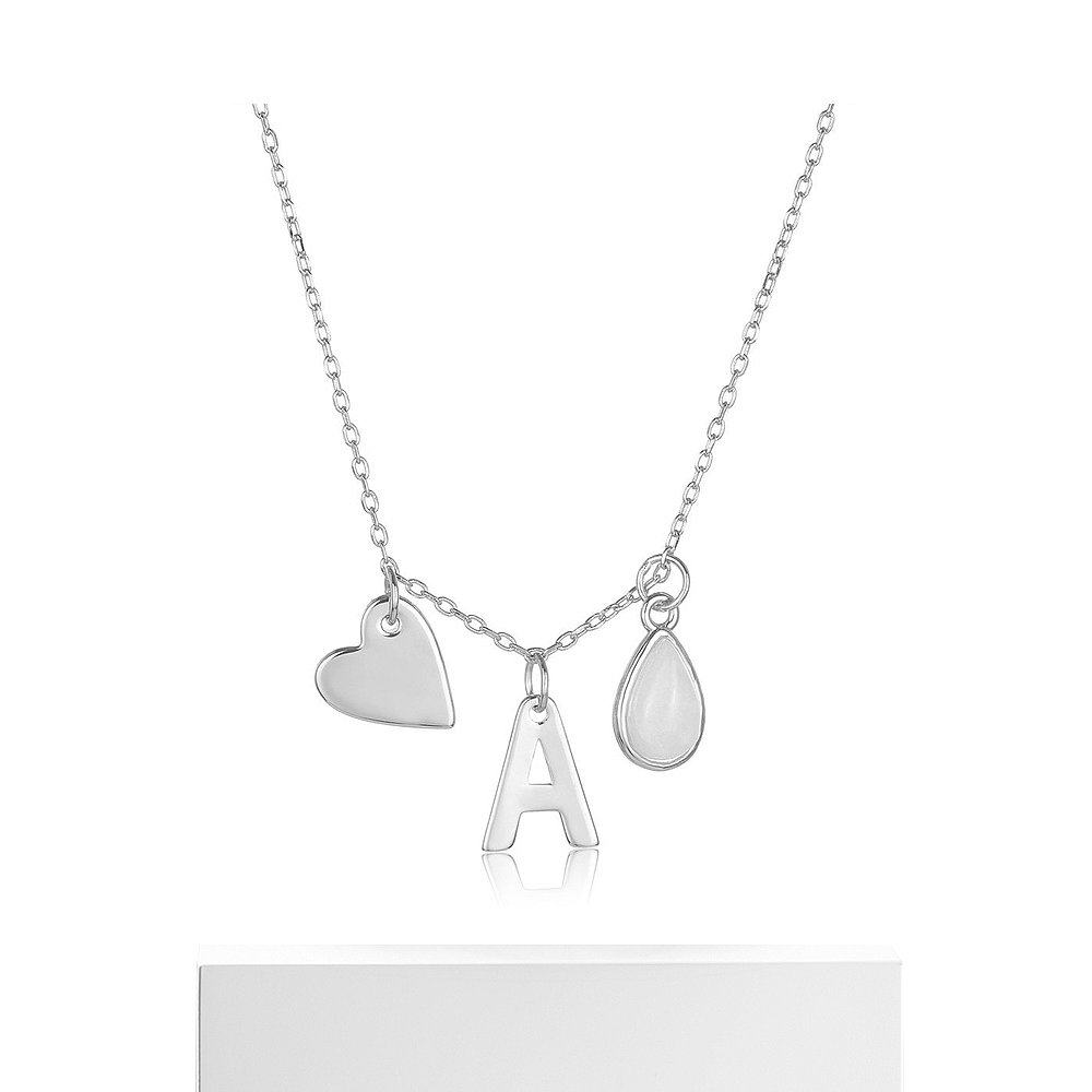 adornia三吊项链月光石925纯银白色美国奥莱直发项链