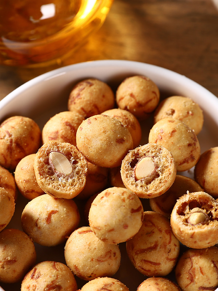 花生日本进口零食春日日井虾味脆皮油皮鱼皮花生