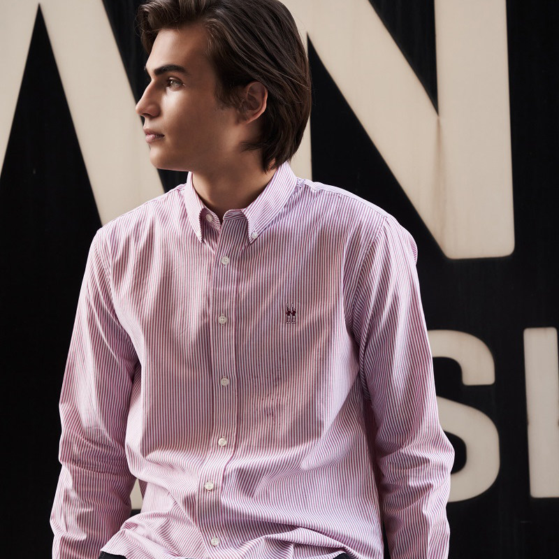 regattaclub赛艇俱乐部男装条纹衬衣纯棉衬衫男款长袖衬衫