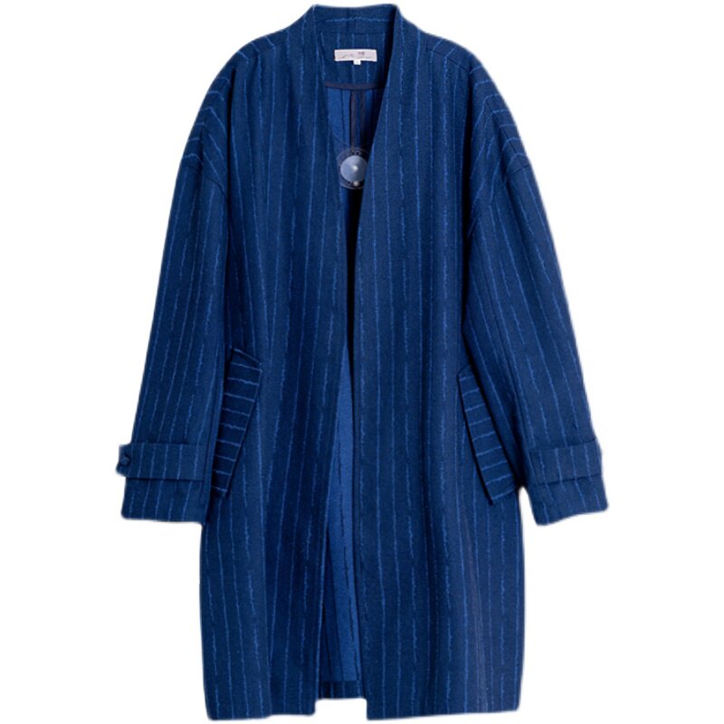 一芫yiyan颐真五十一提花纯棉男女同款风衣外套冬