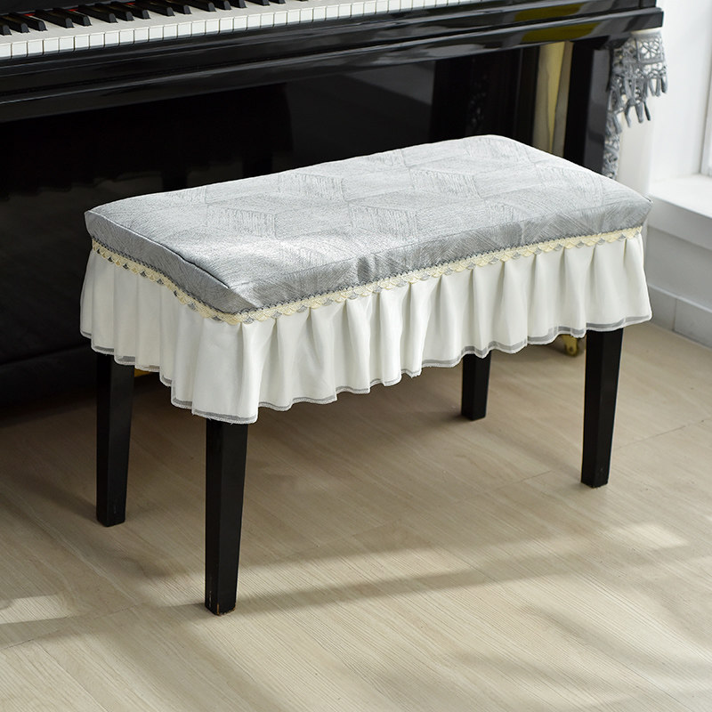 钢琴防尘君悦现代简约网格蕾丝全罩立式半罩全包钢琴罩