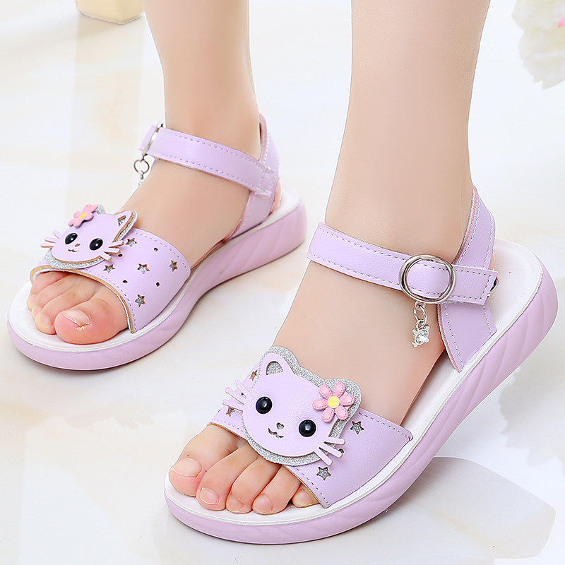 女童童鞋2022夏季新款儿童可爱爱宝宝小猫公主凉鞋