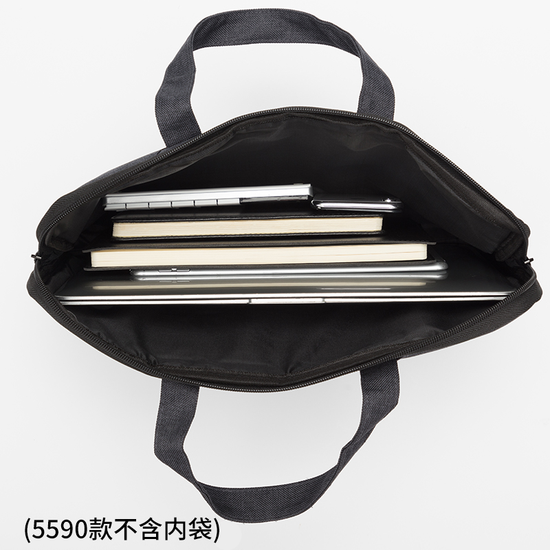 得力文件袋电脑包公文包帆布包a4手提袋资料袋商务拉链多层男办公包文件公文包会议大容量办公用品收纳