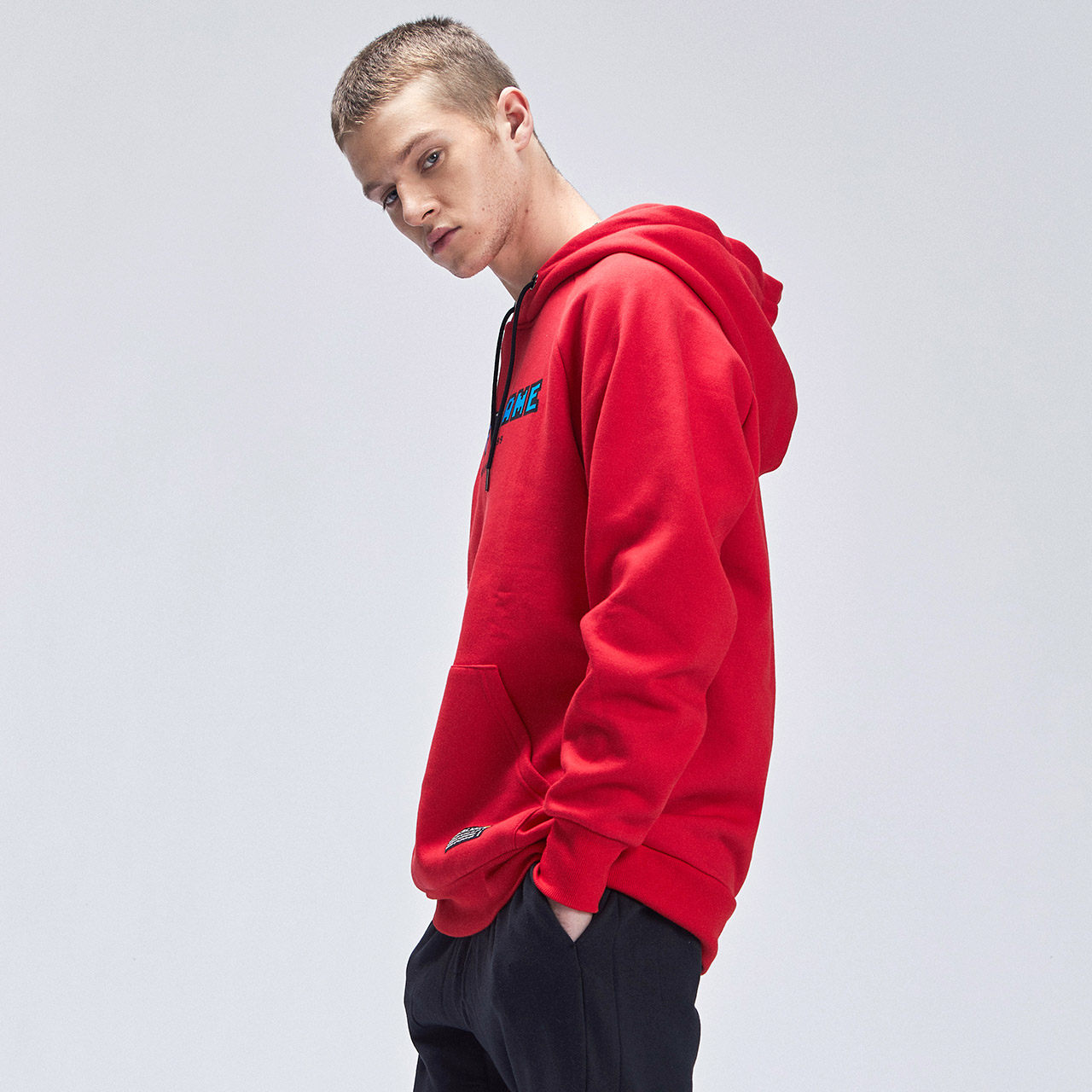 雪中飞2021秋季新款活力休闲大贴袋纯色个性印花卫衣