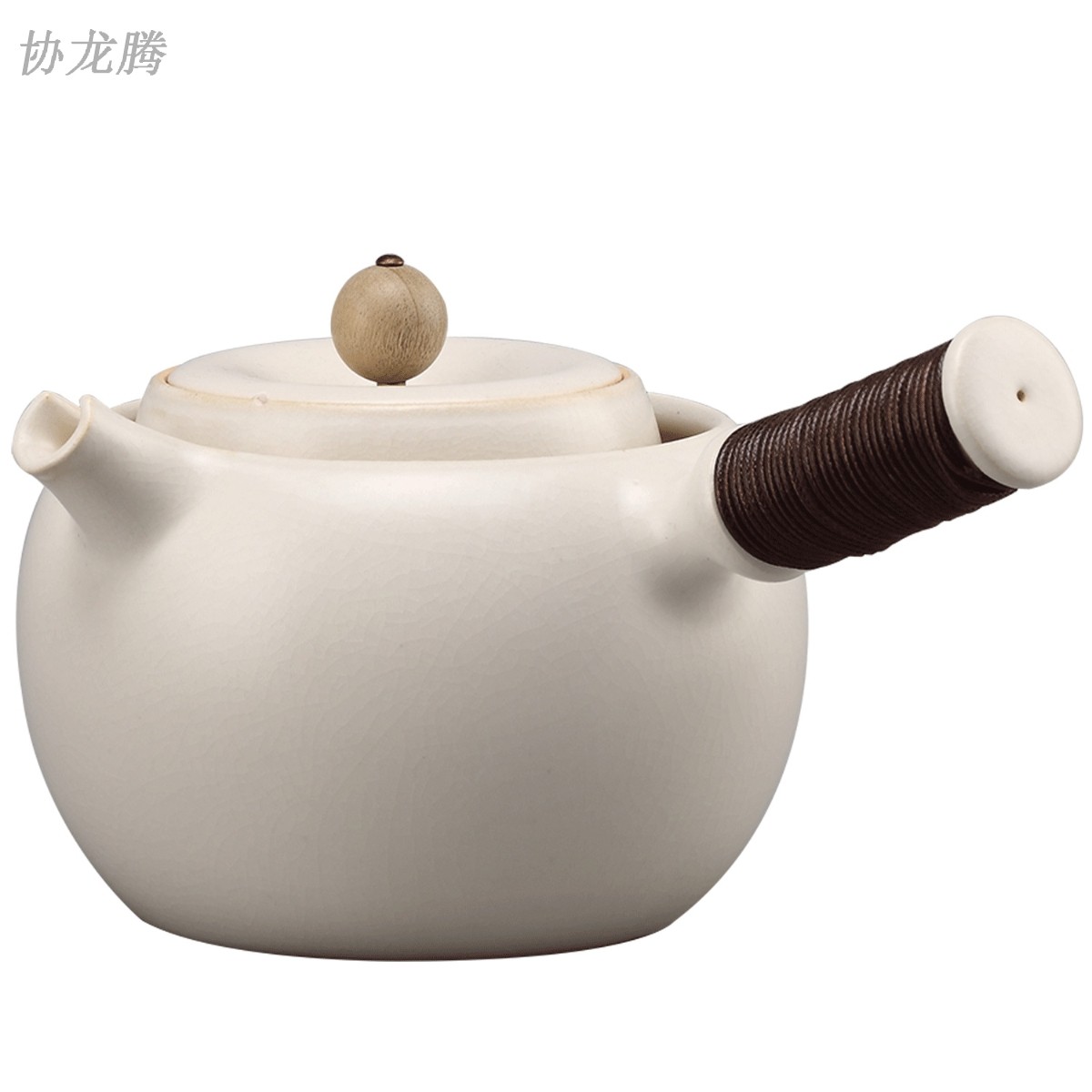 龙腾白泥陶瓷茶壶功夫功夫茶茶具茶道茶器耐高温家茶壶