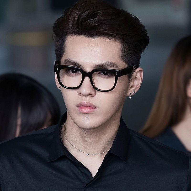 gm黑框近视眼镜框女防蓝光辐射素颜韩版潮平光防蓝光镜