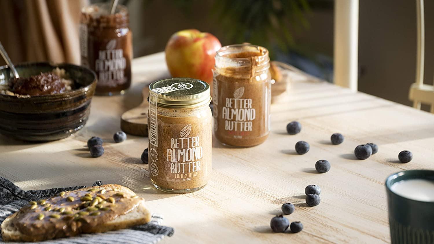 美国直邮betteralmondbutter天然有机杏仁黄油无麸黄油