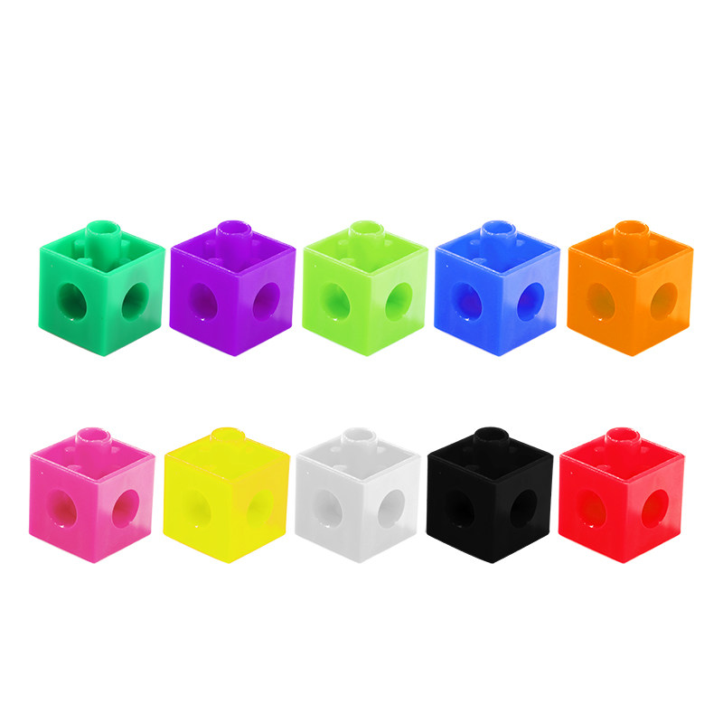 儿童一年级数学教具方块正方体积木塑料拼装宝宝建构