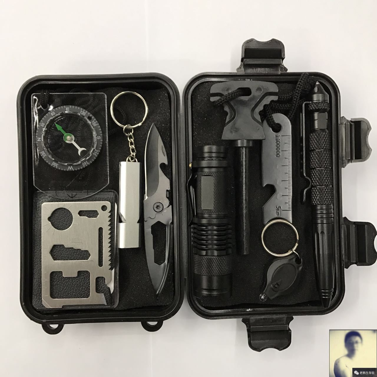 老韩生存多功能edc装备野外末日生存者psk户外探险生存包
