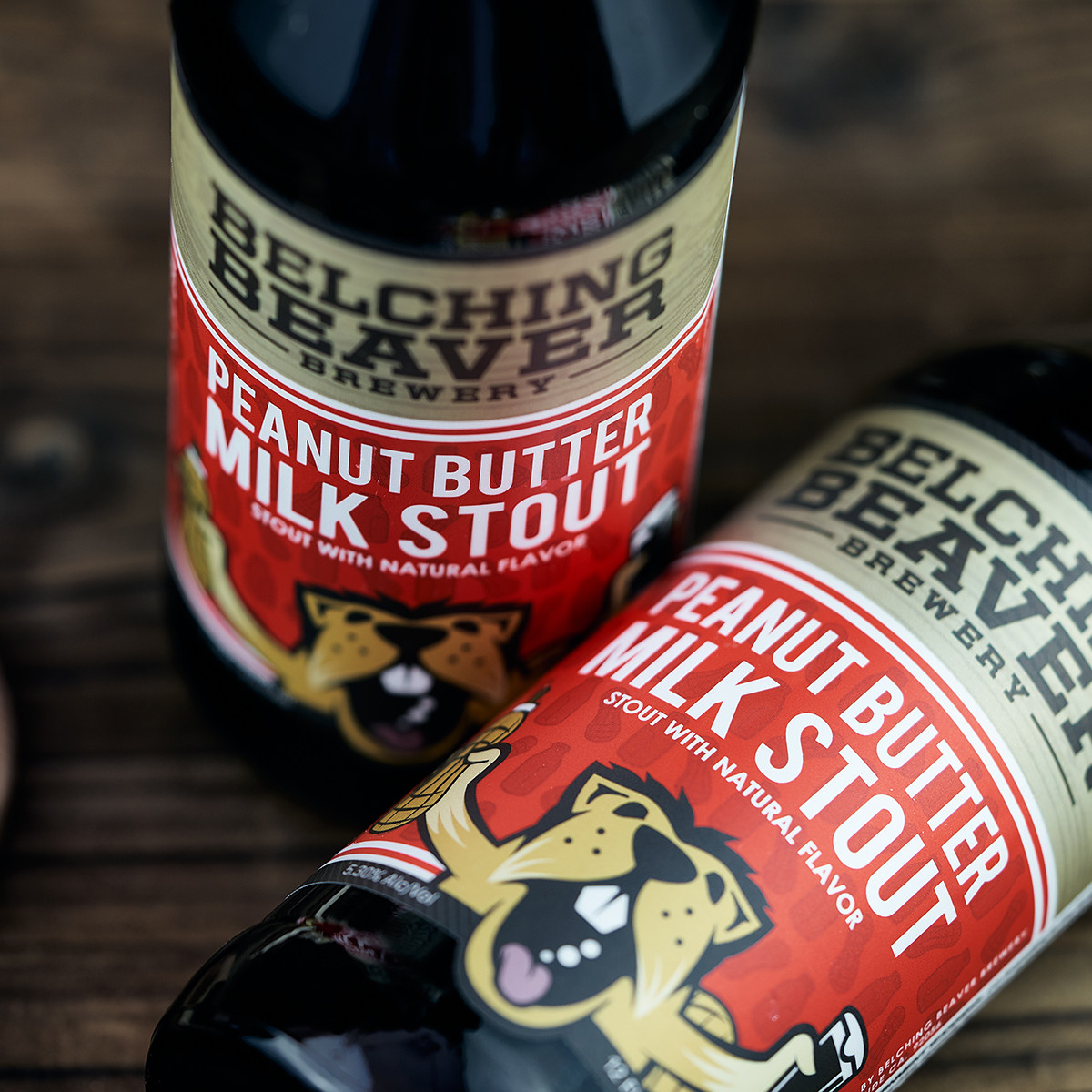 美国进口精酿啤酒belchingbeaver打嗝海狸花生酱牛奶世涛355ml6