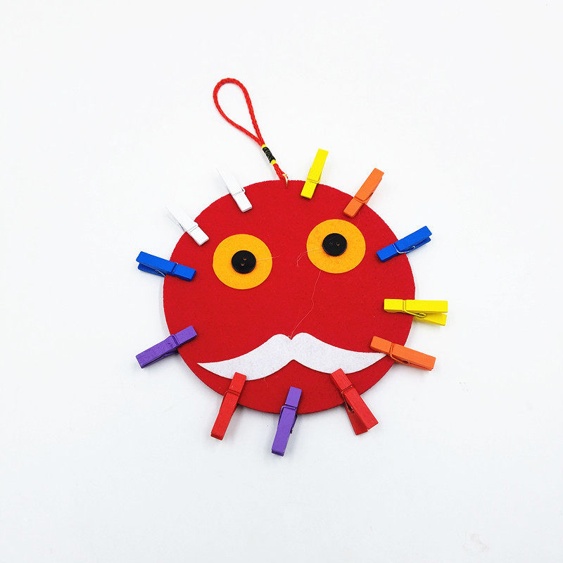 益智幼儿园小班学习操作活动活动区区域玩具夹子其他手工制作