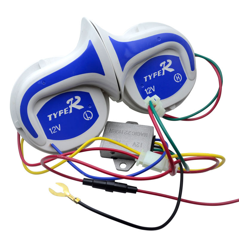 踏板摩托车改装高音8音八音喇叭电动电瓶车蜗牛变音回音多音喇叭