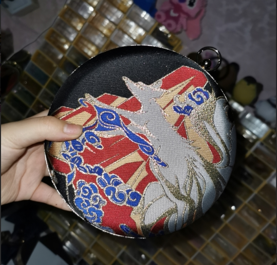 剪刀の原创古风汉服口金包手提包远山黛小狐狸口金包多色