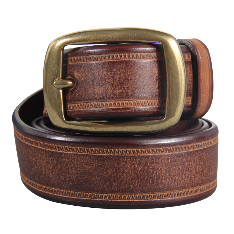 皮带牛皮男士复古腰带针扣真皮男款牛仔牛仔裤腰带