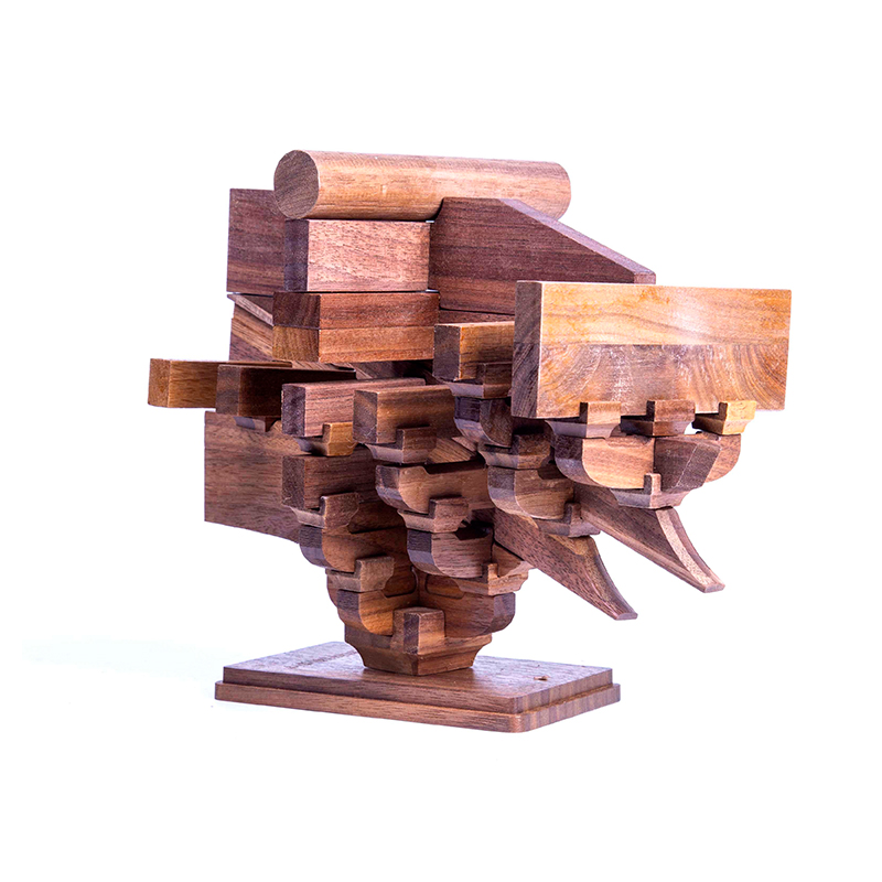 新款宋式六铺作柱头斗拱10斗教具实木古建筑榫卯场景