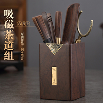 Long Hall Tea Road Six Black Sandalwood Solid Wood Tea Clip Utilita Tea Furniture Accessories Large Full Tea Knife Suit Raising Pot Pen