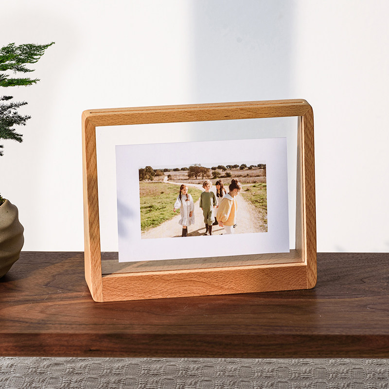 栖域定制logo合影相册a410寸照片实木情侣相框