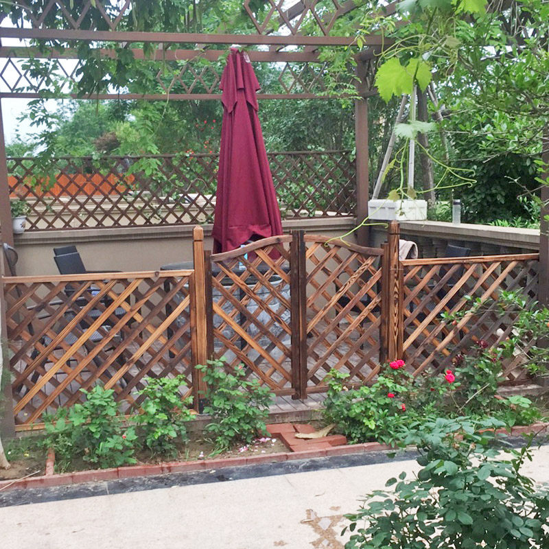 室外庭院木头围墙护栏宠物门口双开木栏田园大型篱笆