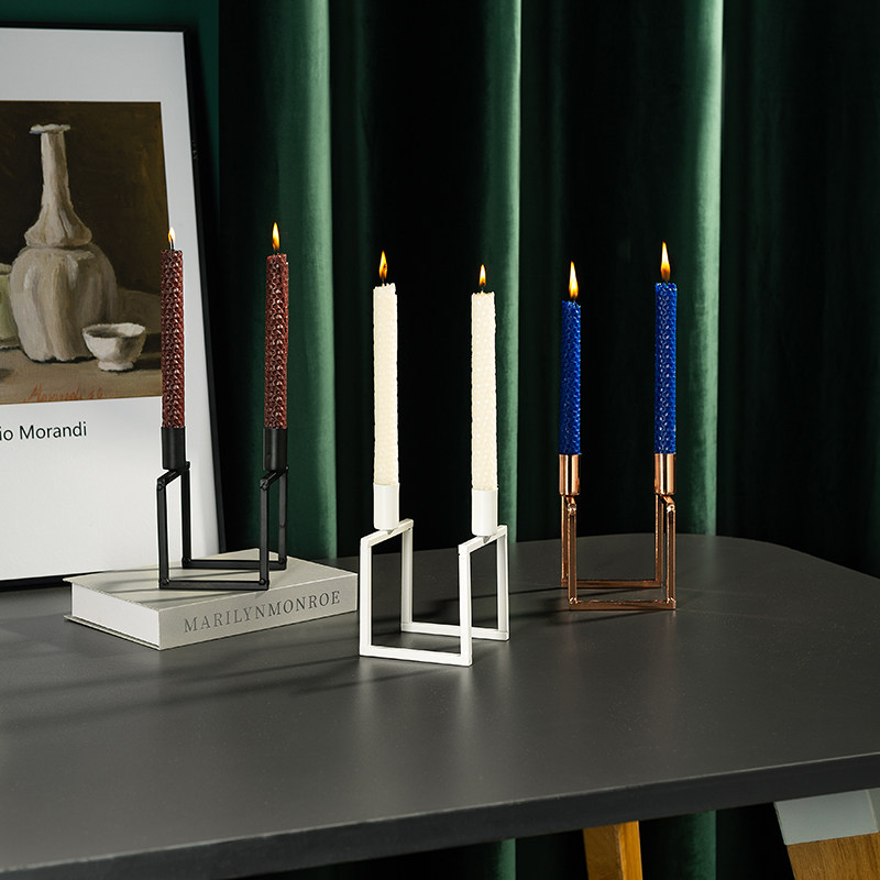 蜡烛北欧彩色浪漫手工蜂窝无烟西餐烛光晚餐无味蜡烛