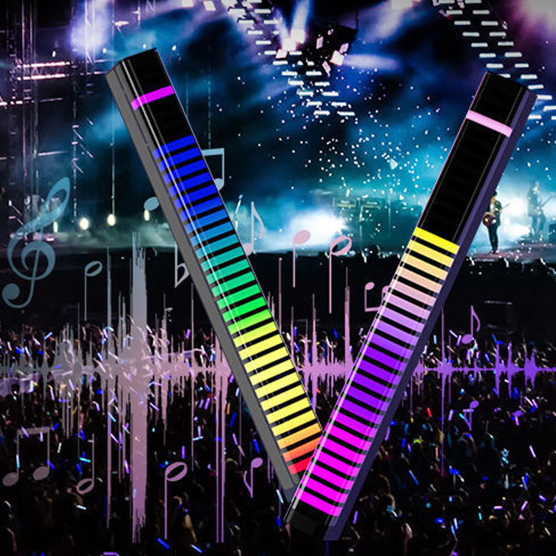 电竞房氛围灯rgb拾音3d音乐led声控频谱节奏声光律动音量音频节拍识音