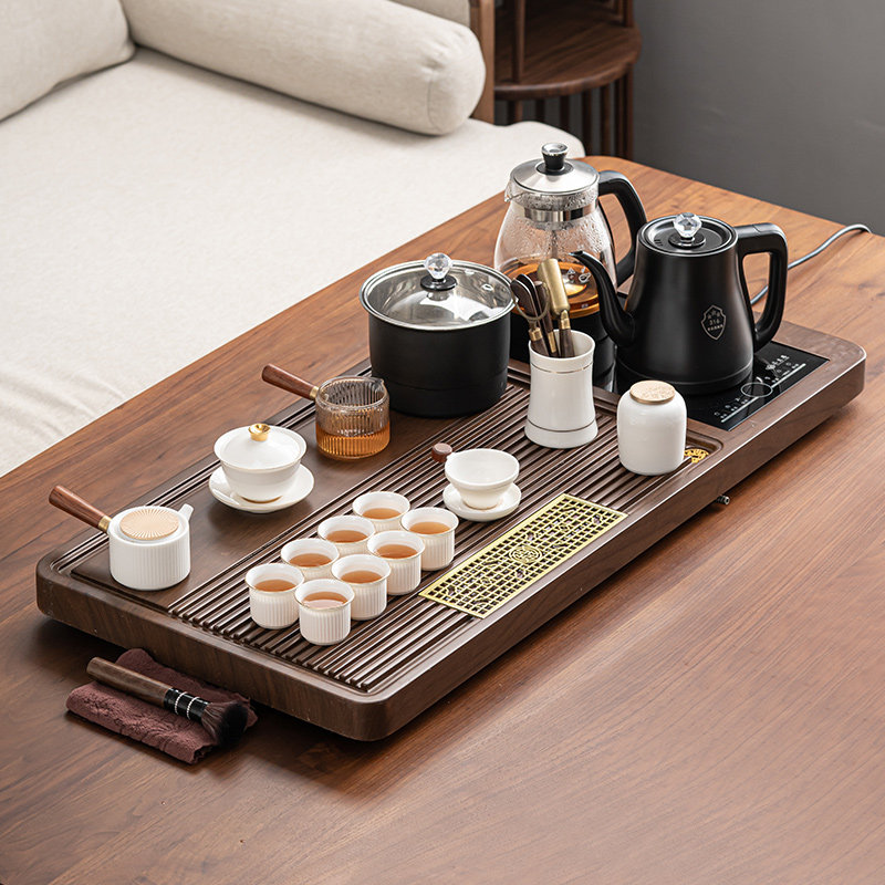 天生大器茶盘全自动底部上水烧水一体轻奢茶具套装家用功夫泡茶台