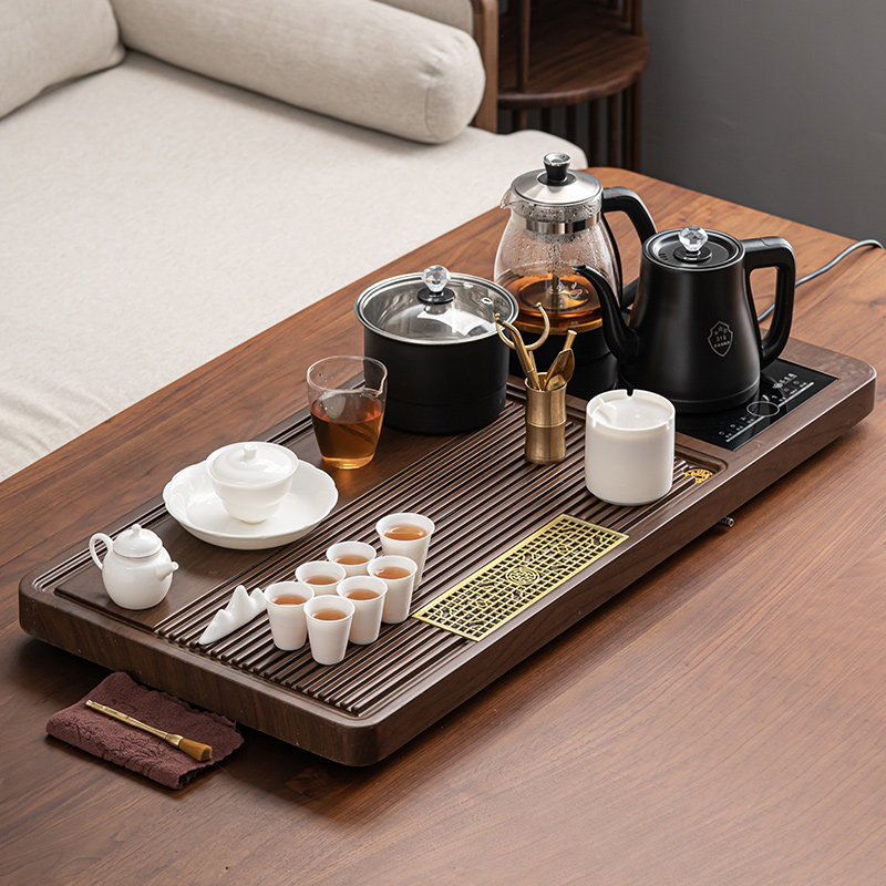 天生大器茶盘全自动底部上水烧水一体轻奢茶具套装家用功夫泡茶台