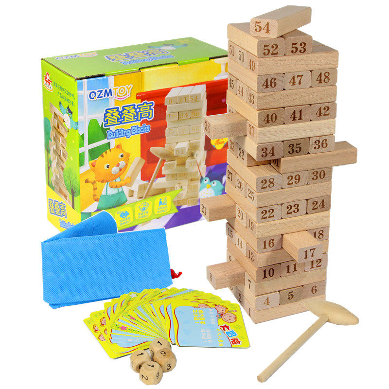 jenga恋爱叠叠乐层层叠叠高抽积木桌面情侣游戏5儿童成人益智玩具