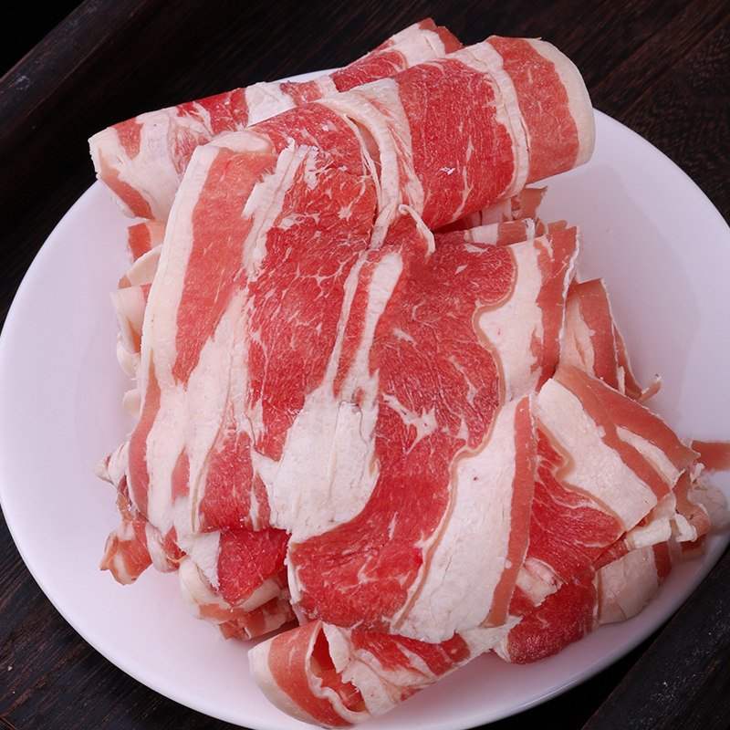 澳洲牛腹肉片1盒5份顺丰包邮江浙原切肥牛牛肉卷