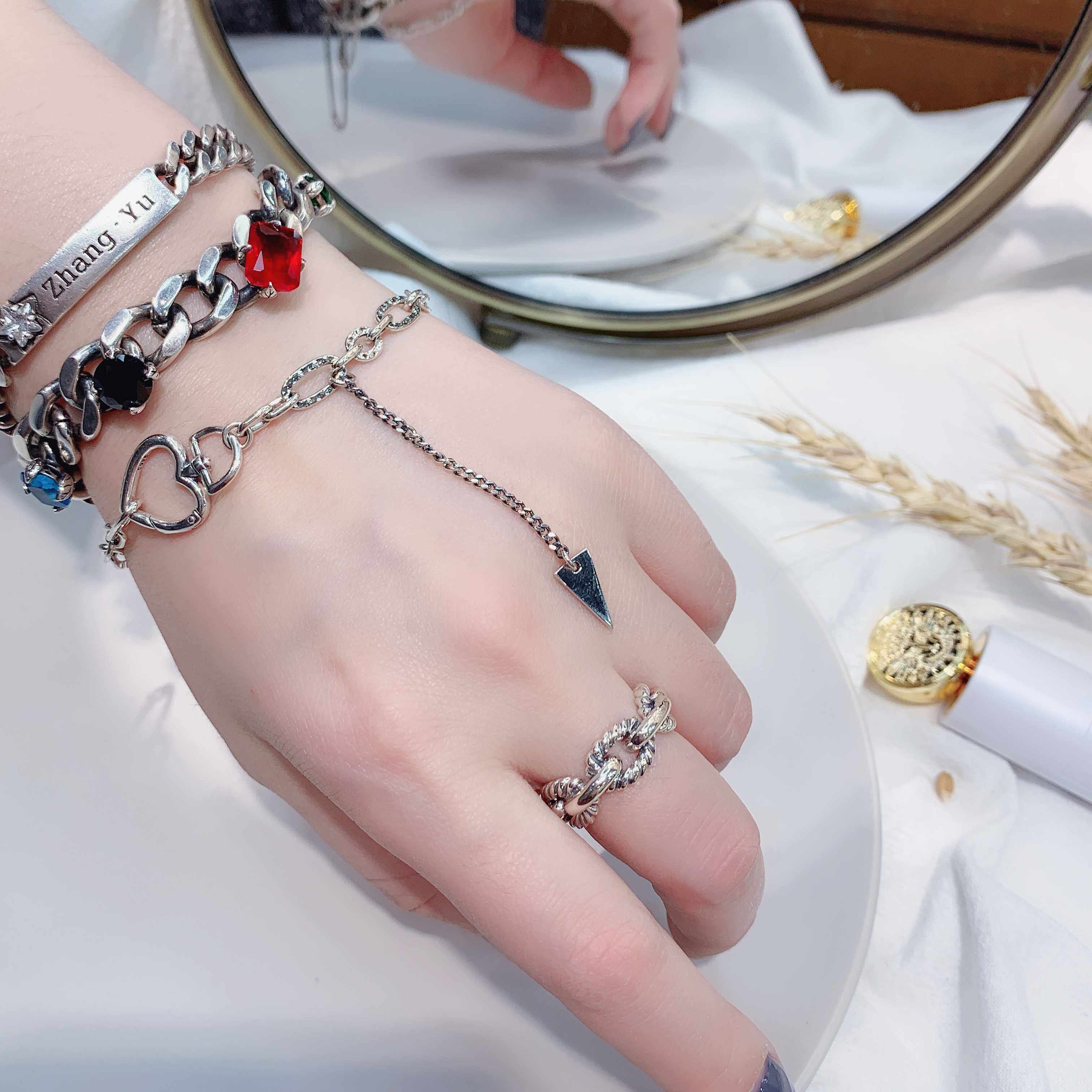 手链女生纯银森系甜美美银女年年轻时尚设计手链