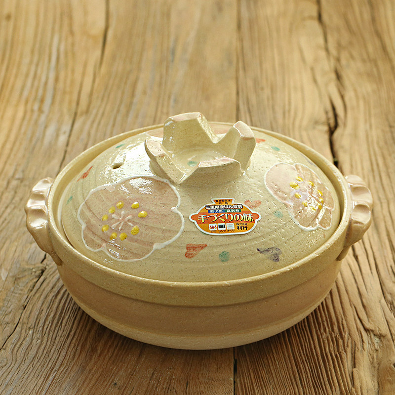 山茶花扁锅万古烧日本进口6789号炖汤煮粥煲仔砂锅炖锅