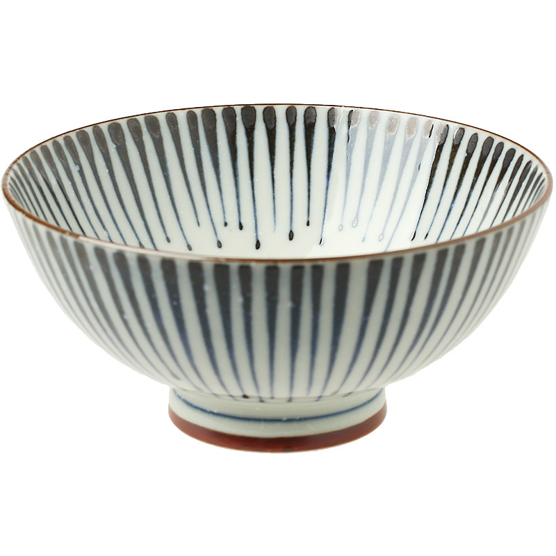 蓝十草大饭碗粥碗●日本进口 美浓烧米饭碗一人食汤碗