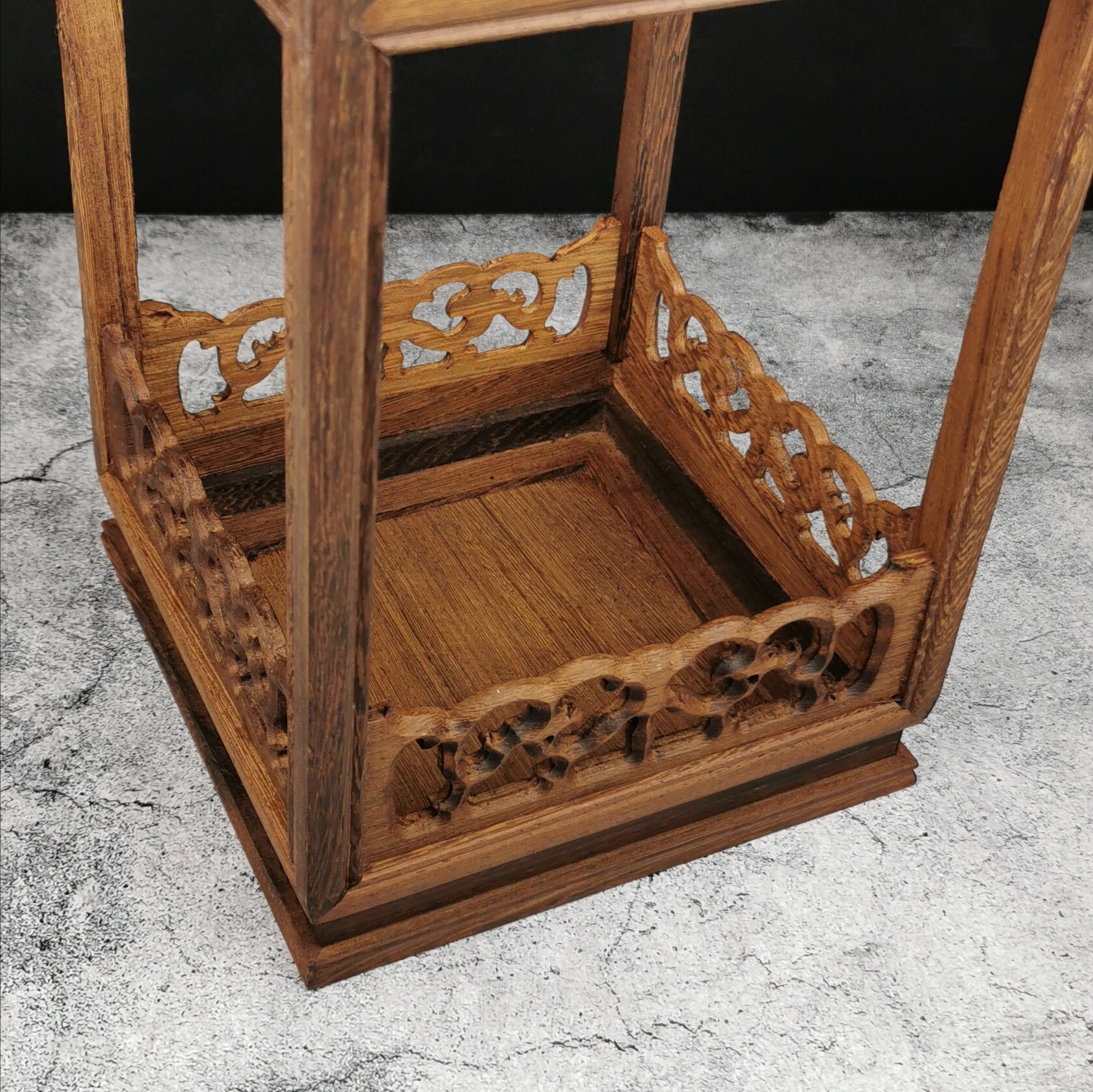 室内桌面小花花架明清复古中国国风架子红木花架