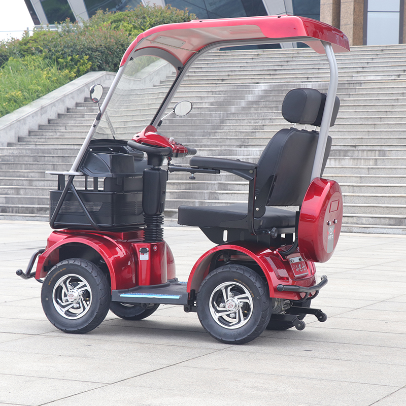 小巴士e100双人座老年人代步车四轮残疾电瓶车老人助力电动车智能