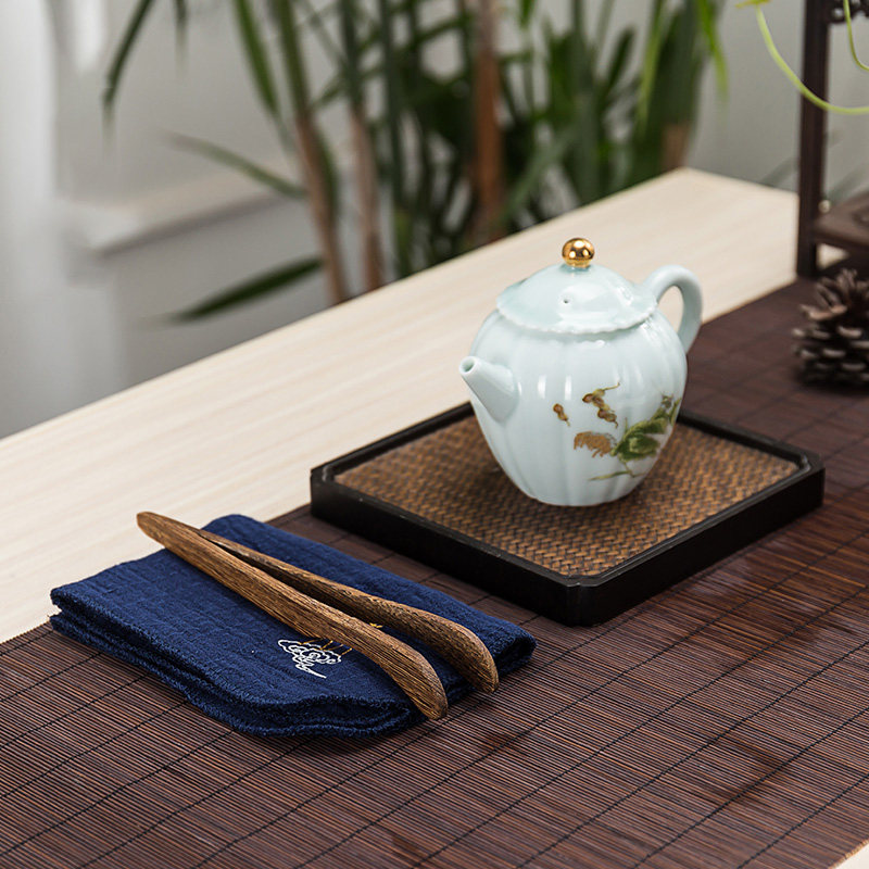棉麻茶巾吸水禅意中国风茶艺茶布刺绣茶垫功夫茶道配件茶盘茶工具