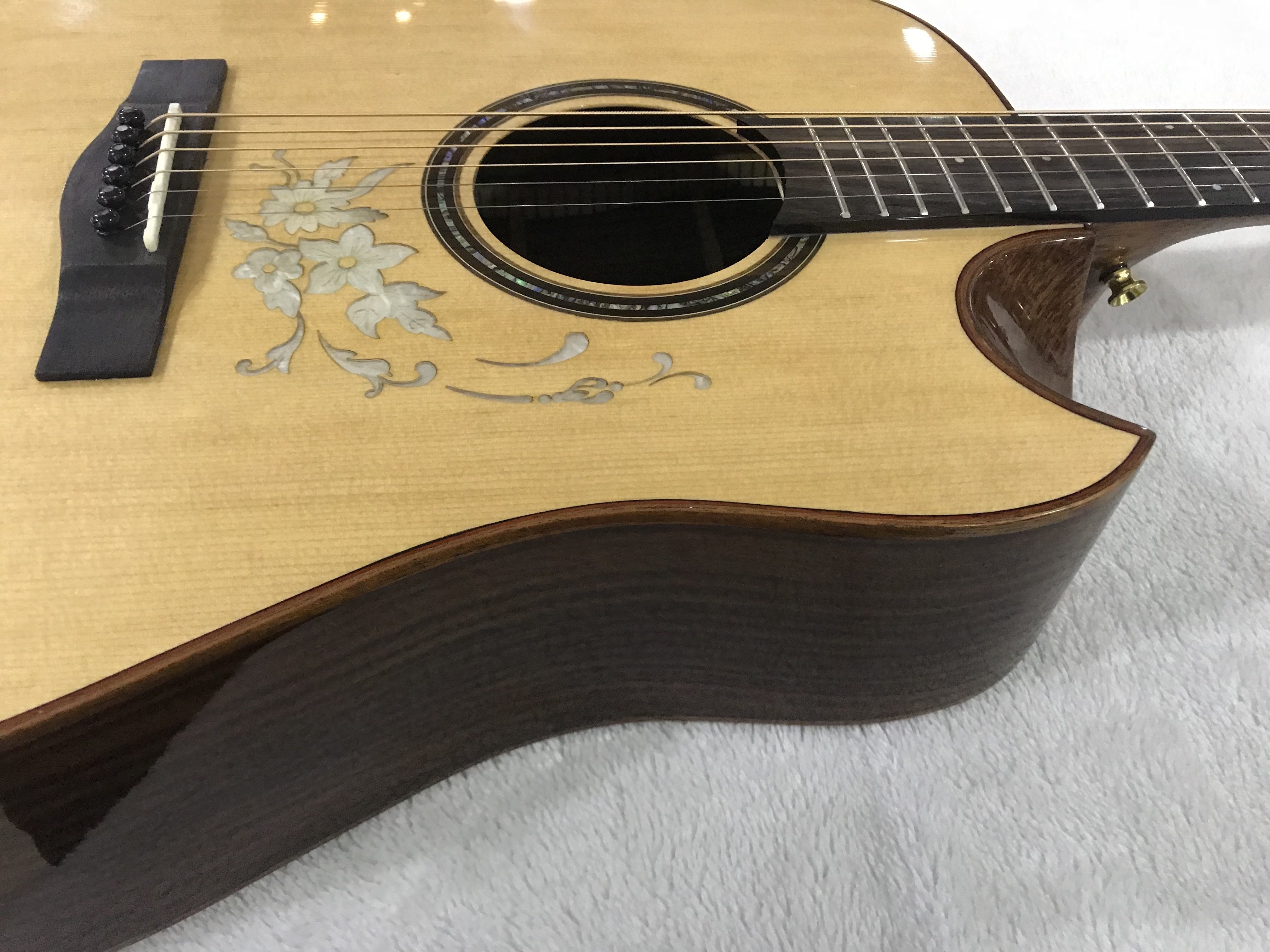 sqoe西班牙41寸民谣吉他a910v3手工马丁桶面单专业吉他民谣吉他