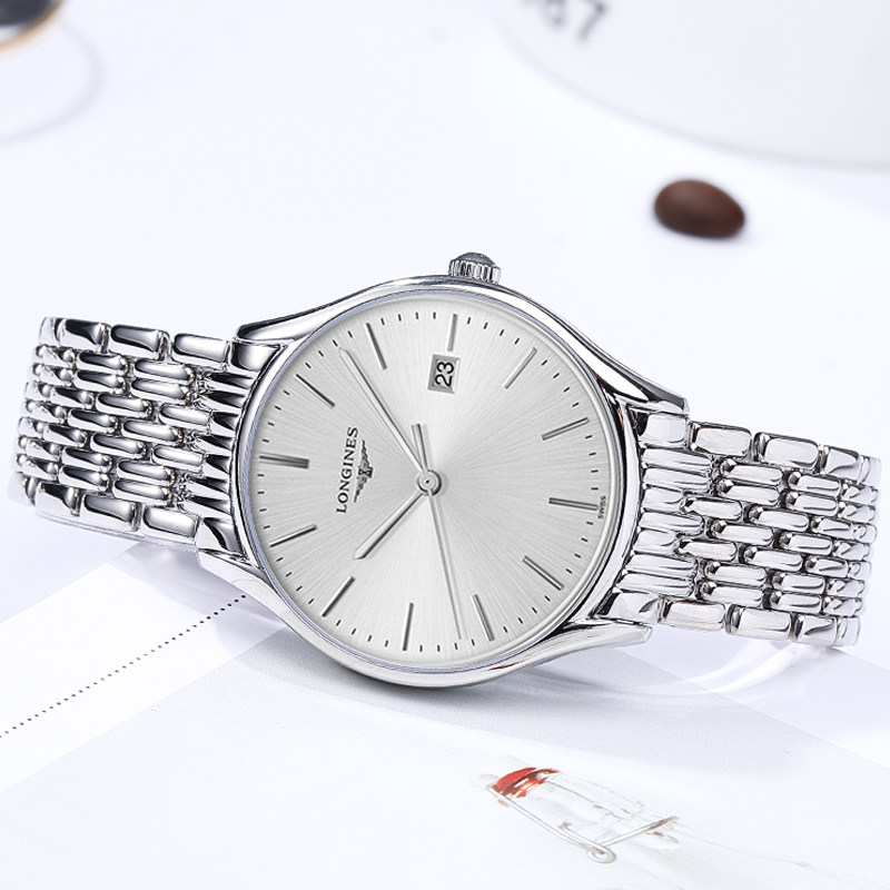 特惠longines浪琴手表律雅系列休闲石英表钢带男表l48594726