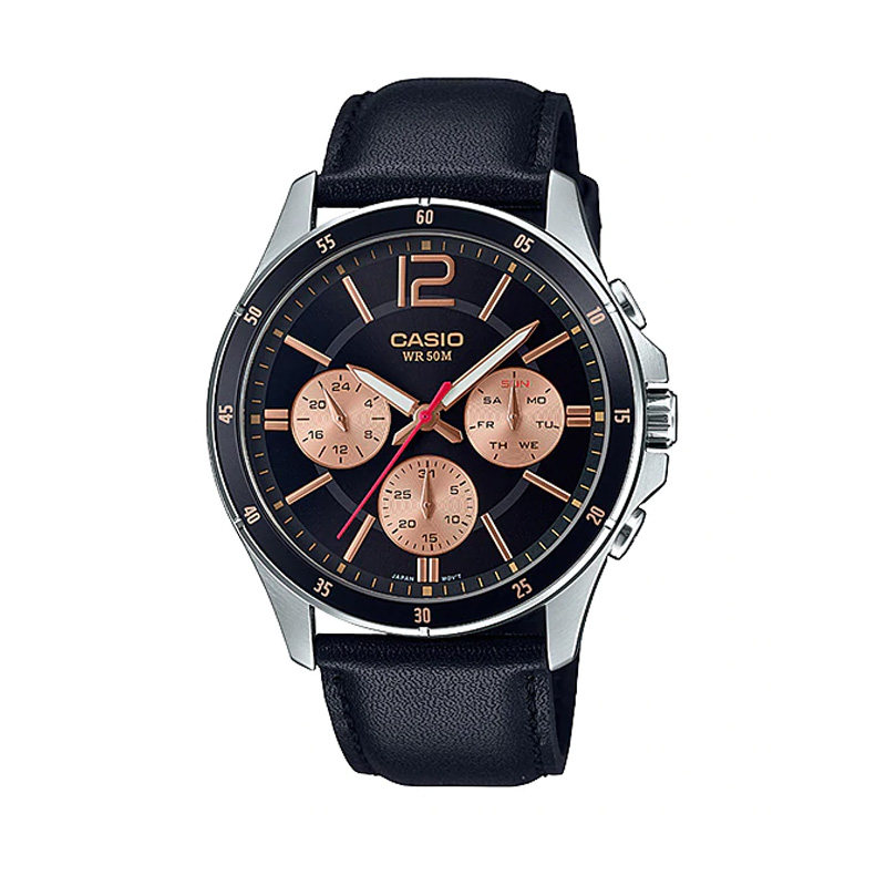 清仓特惠casio卡西欧手表男防水三眼石英男士1374手表mtp