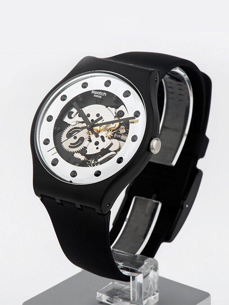海外直邮斯沃swatch手表男学生镂空圣诞瑞士腕表