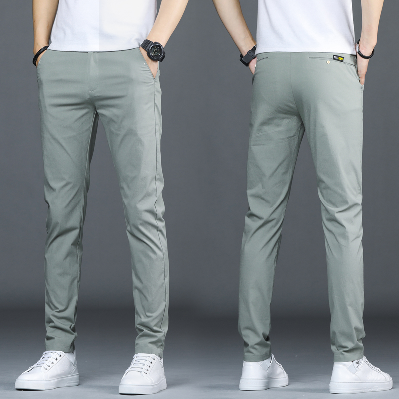 香港高端秋季长裤子男修身小脚男士休闲裤2022春秋款韩版百搭透气