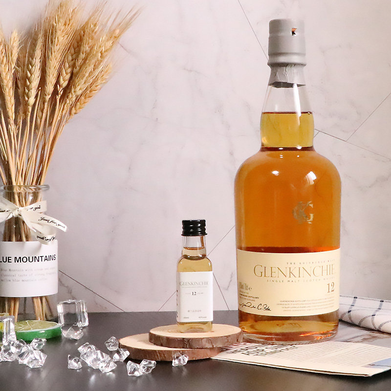 格兰昆奇12年苏格兰低地地区单一麦芽威士忌43度威士忌