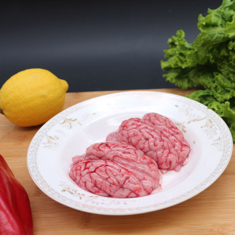 羊脑新鲜内蒙古羊肉火锅食材羊杂脑髓包邮草原绵羊羔羊肉清真羊脑