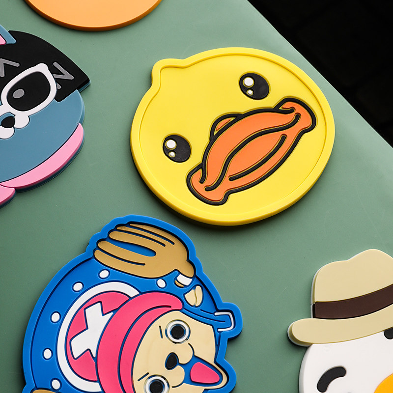 杯垫卡通硅胶啤酒杯玻璃玻璃杯创意茶杯隔热家用杯垫