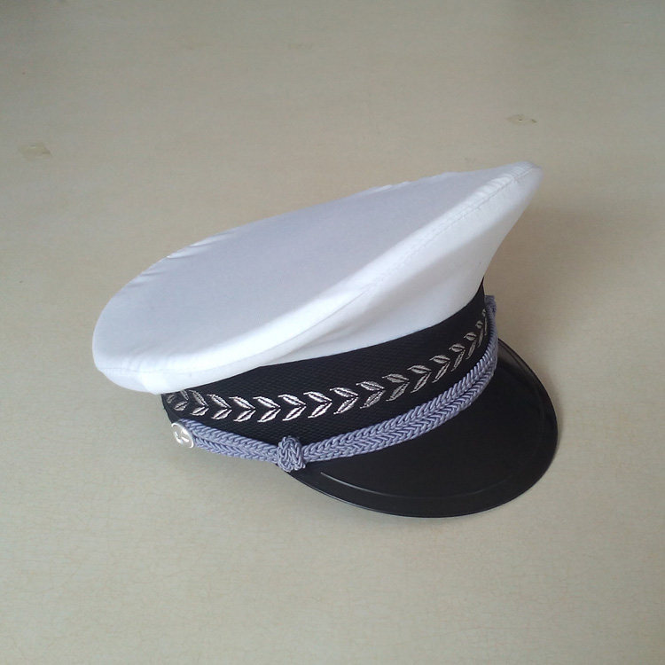 警察儿童演出乐队仪仗队大檐大盖帽交警表演物业帽子