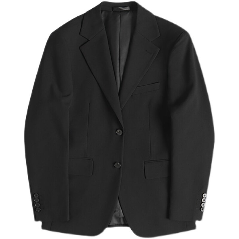 脊椎动物开衩扣双两粒宽领男装法式西服修身男士西服