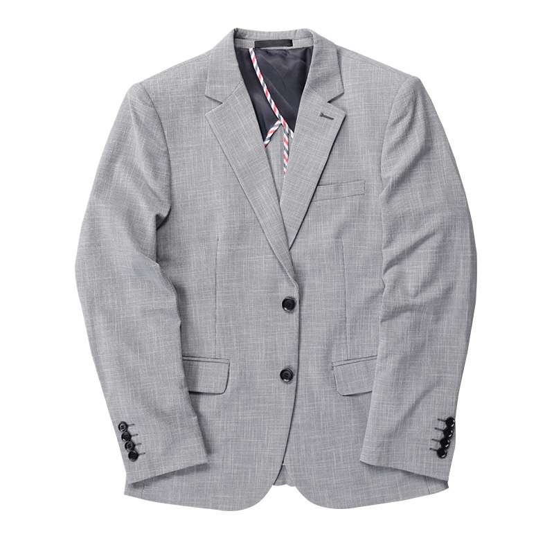 脊椎动物面料半里修身轻薄男装韩版夏西装商务休闲西服