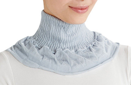 围脖代购日本制绢丝质针织颈部保暖透气脖套围巾