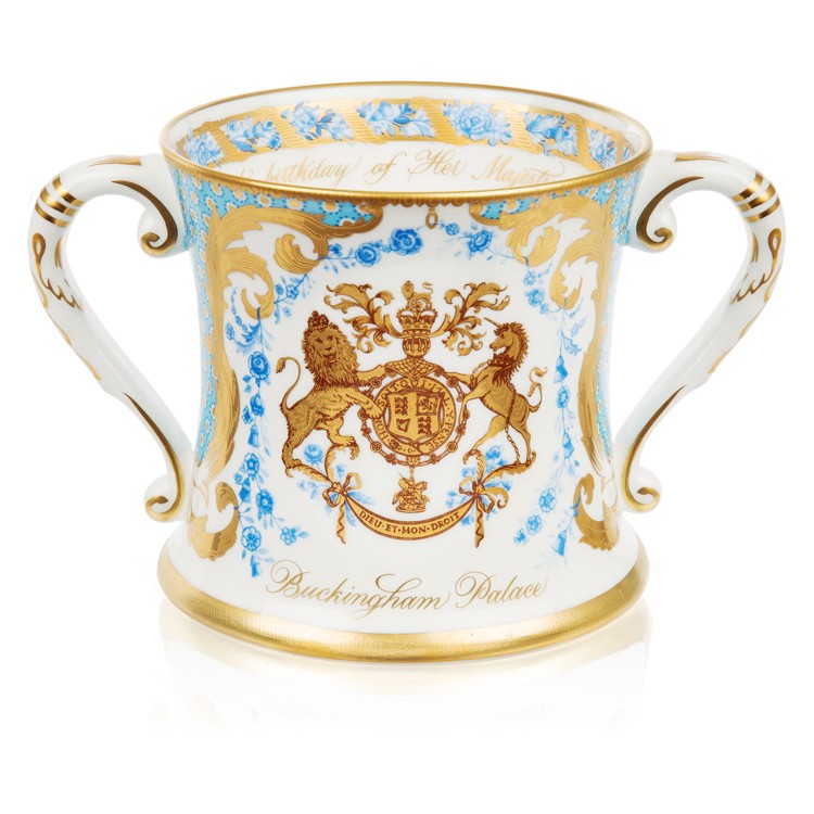 预 英国royal collection骨瓷双耳马克杯550ml女王90周年生日限量