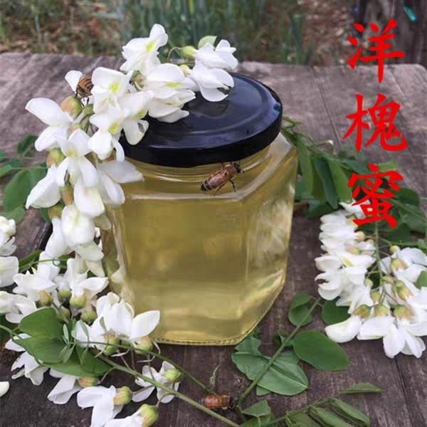 陕西槐花蜂蜜纯正天然农家自产洋槐蜜百花蜜养土蜂蜜峰蜜500g